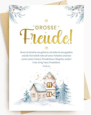 Weihnachtskarte - Grosse Freude!